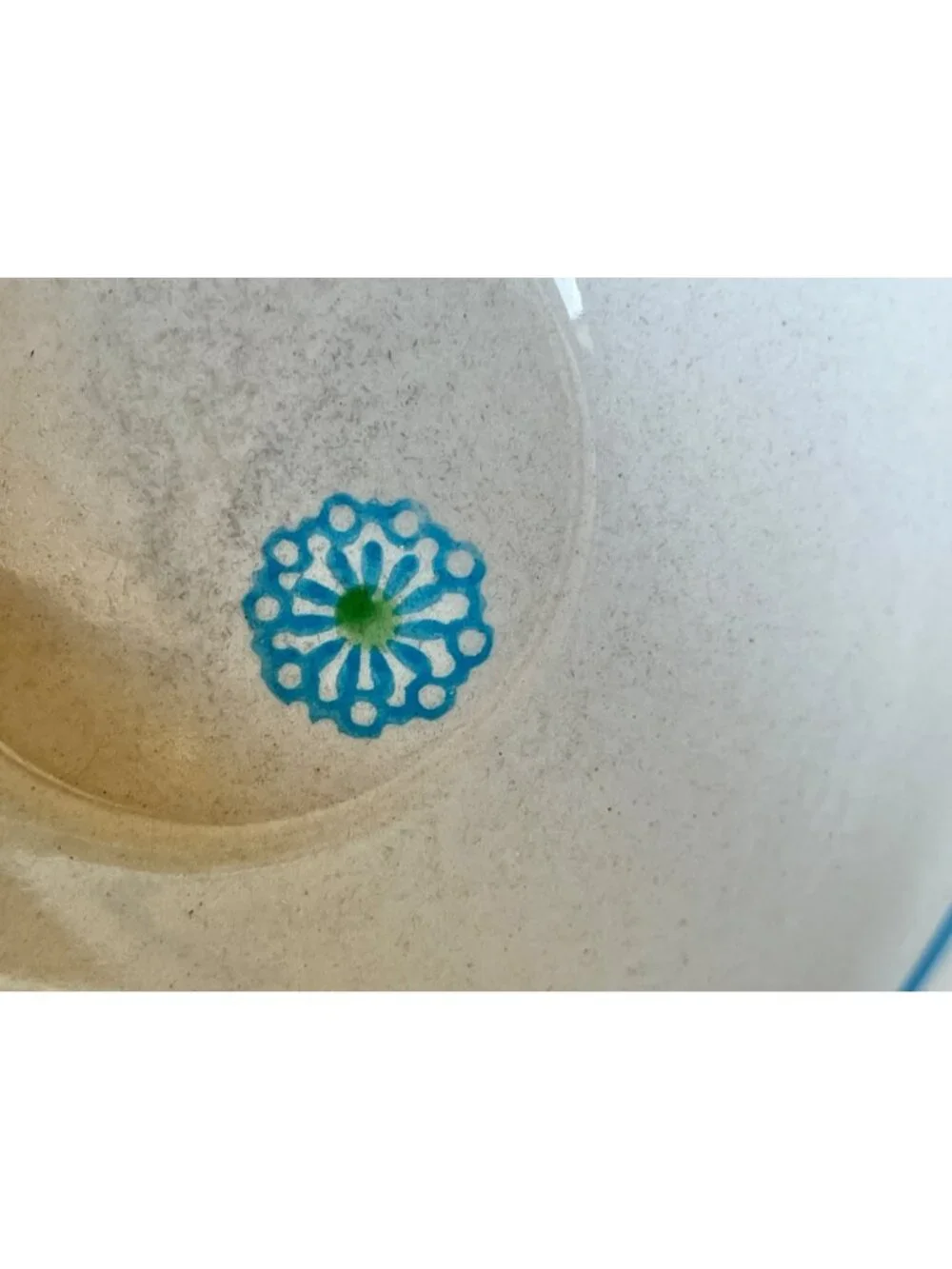 Handmade Boleslawiec Polish Pottery Blue Green Floral Ceramic Bowl Cereal Berry - Picture 3 of 7